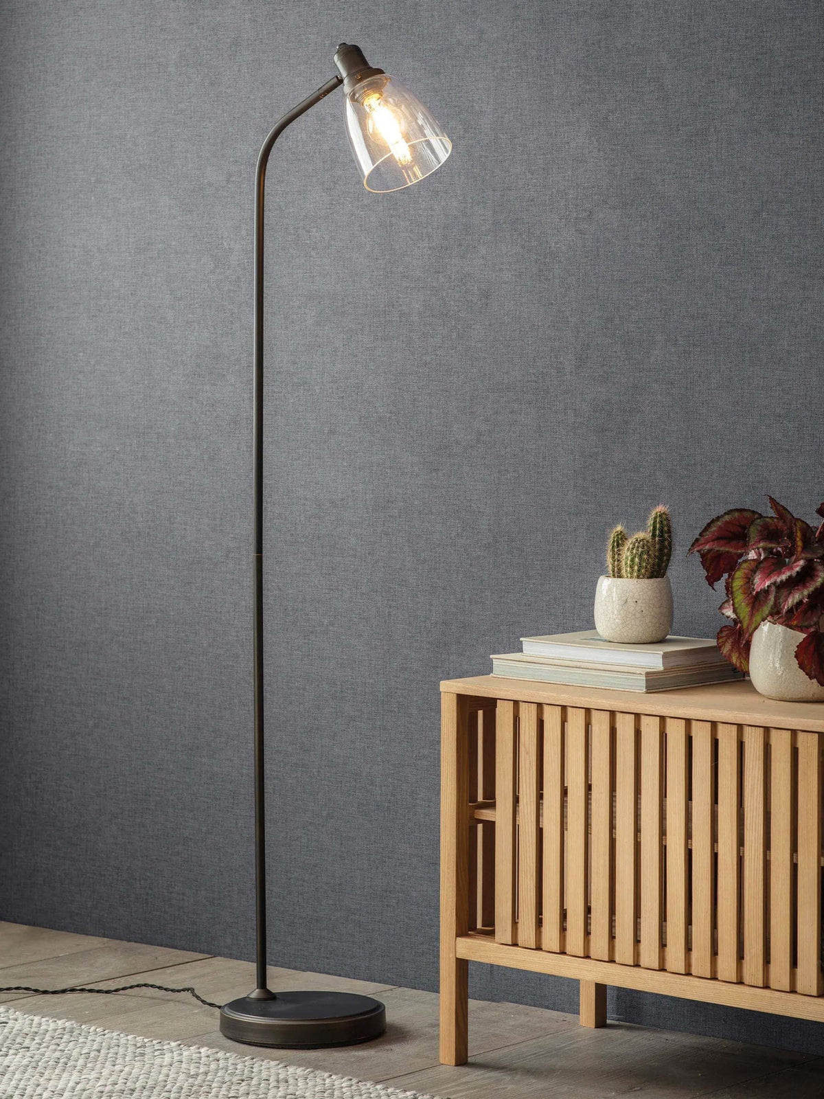 Garden Trading Hoxton Dome floor lamp in antique bronze (British brand)