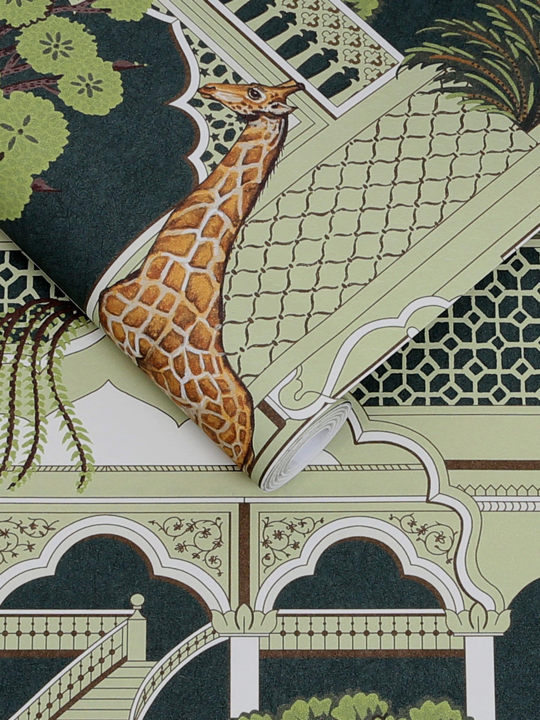 Graham & Brown Emerald Animahal wallpaper sample A4, UK version