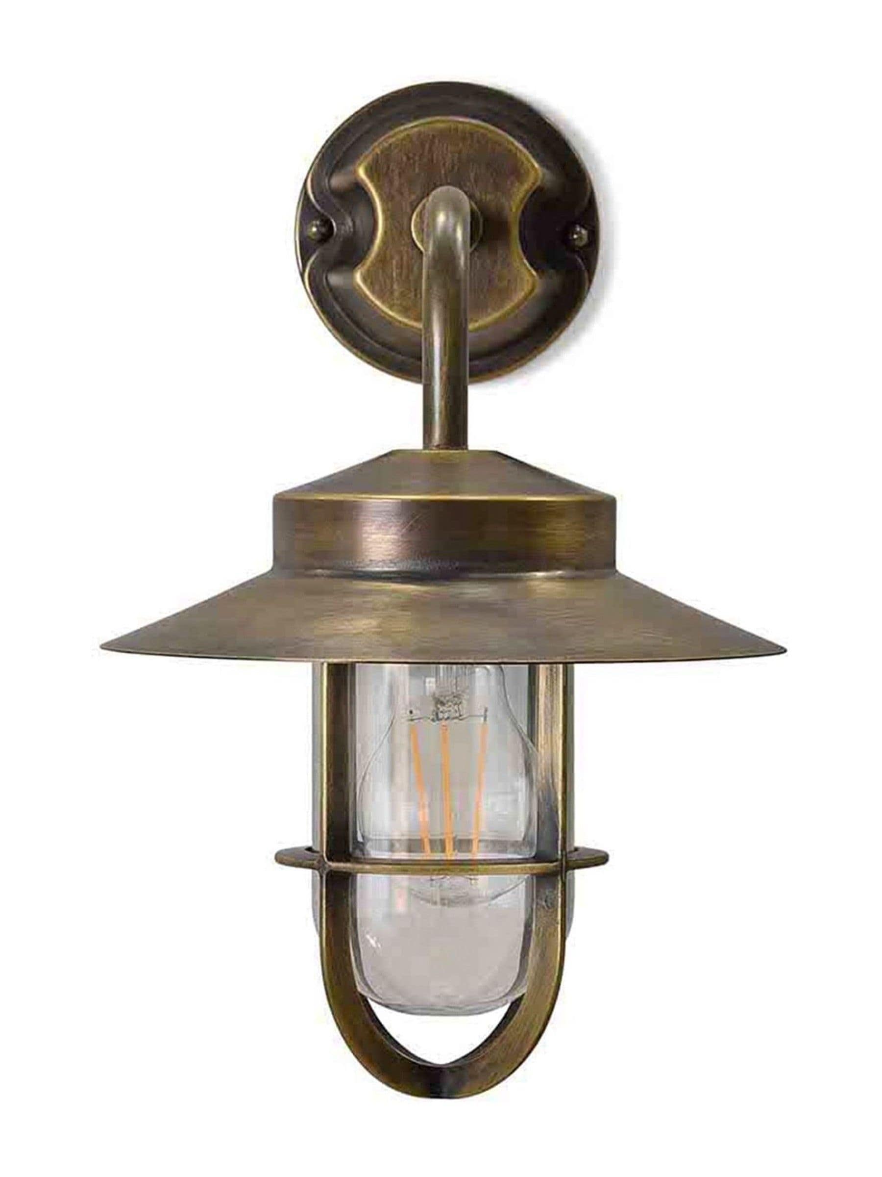 Garden Trading antique brass outdoor wall light, UK version