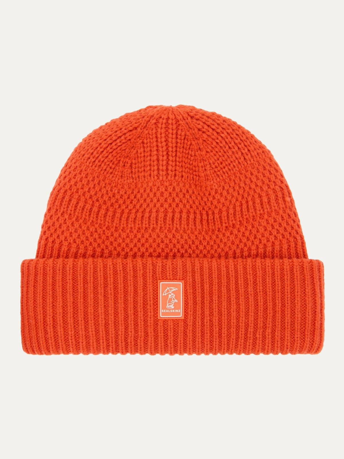 Sealskinz orange Ruston waterproof cold weather beanie, imported from the UK