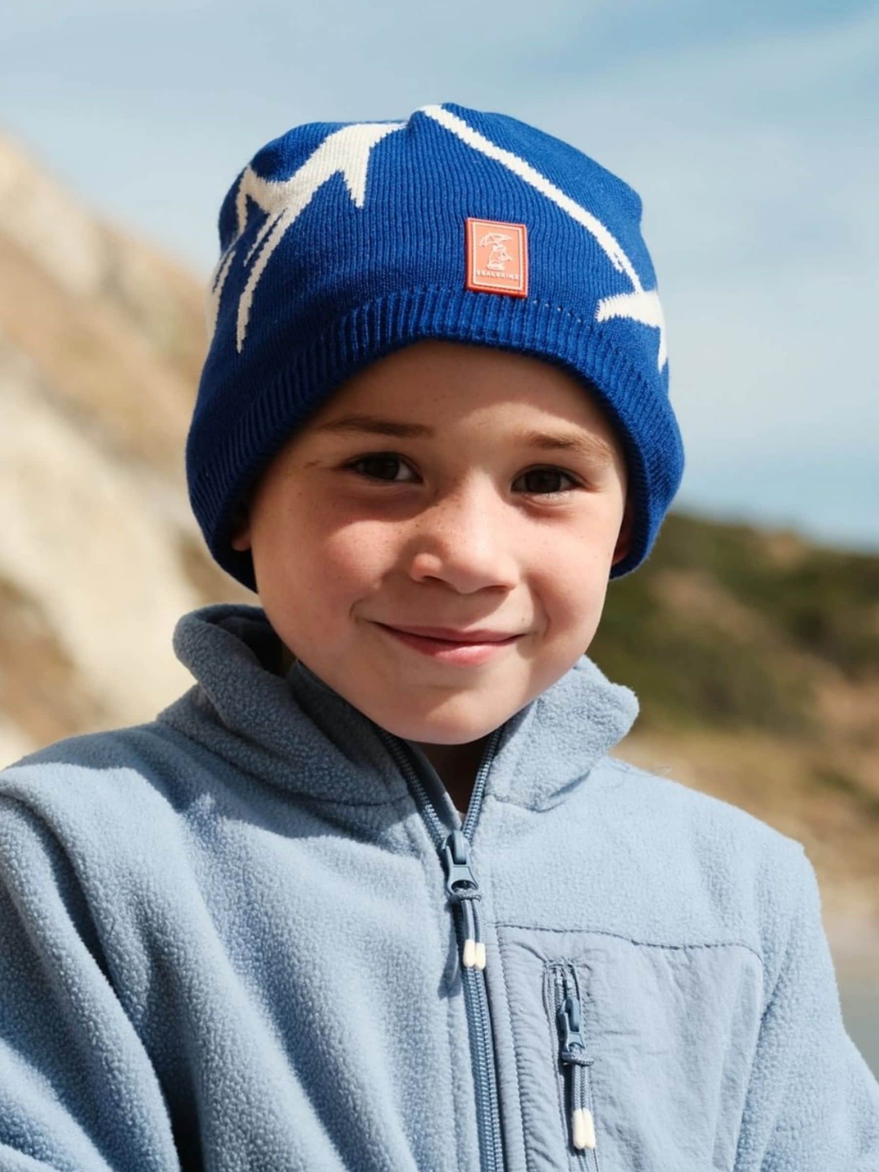 Sealskinz blue Barton waterproof beanie for children - British product