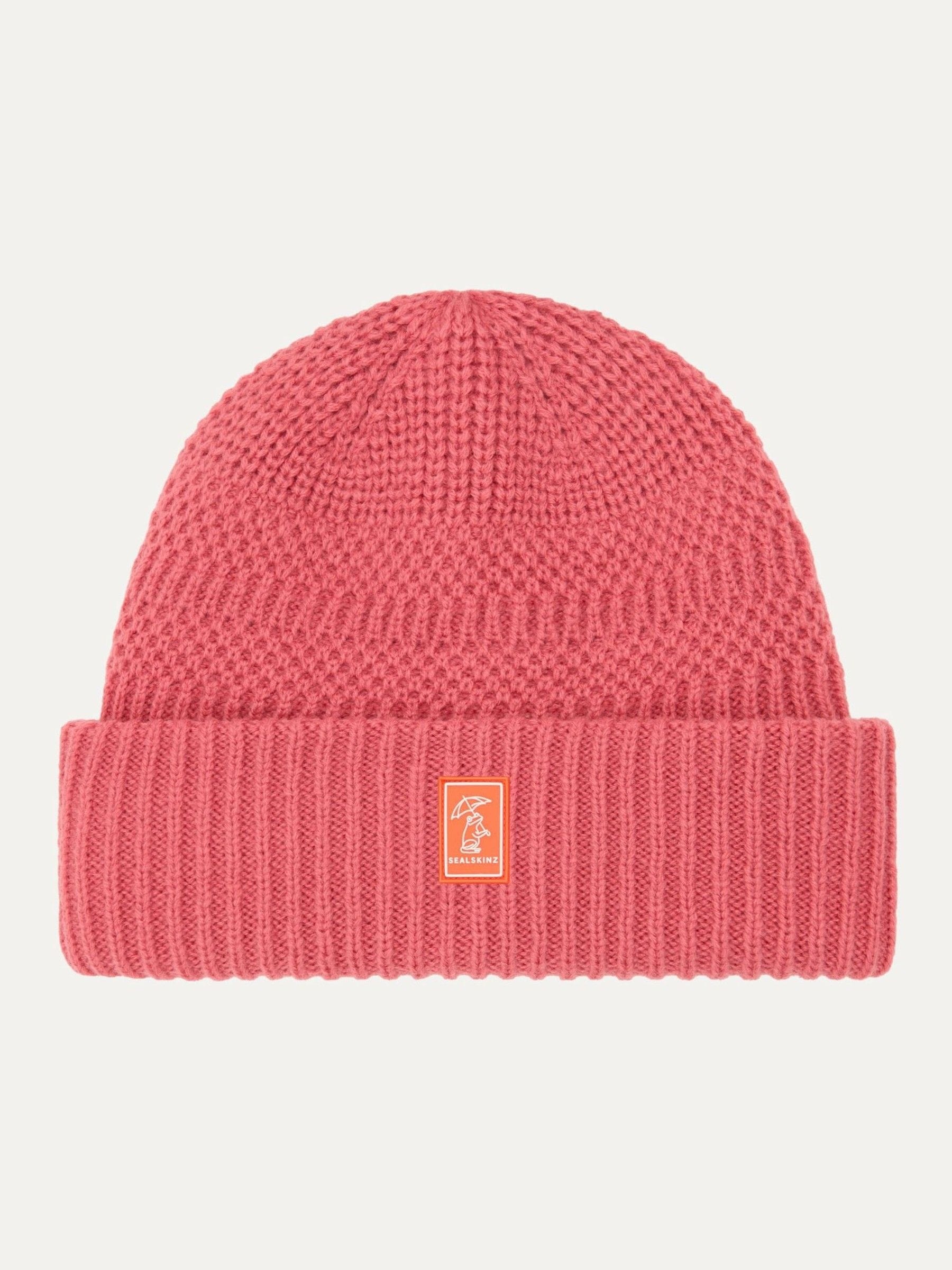 Sealskinz Pink Ruston Waterproof Cold Weather Roll Cuff Beanie