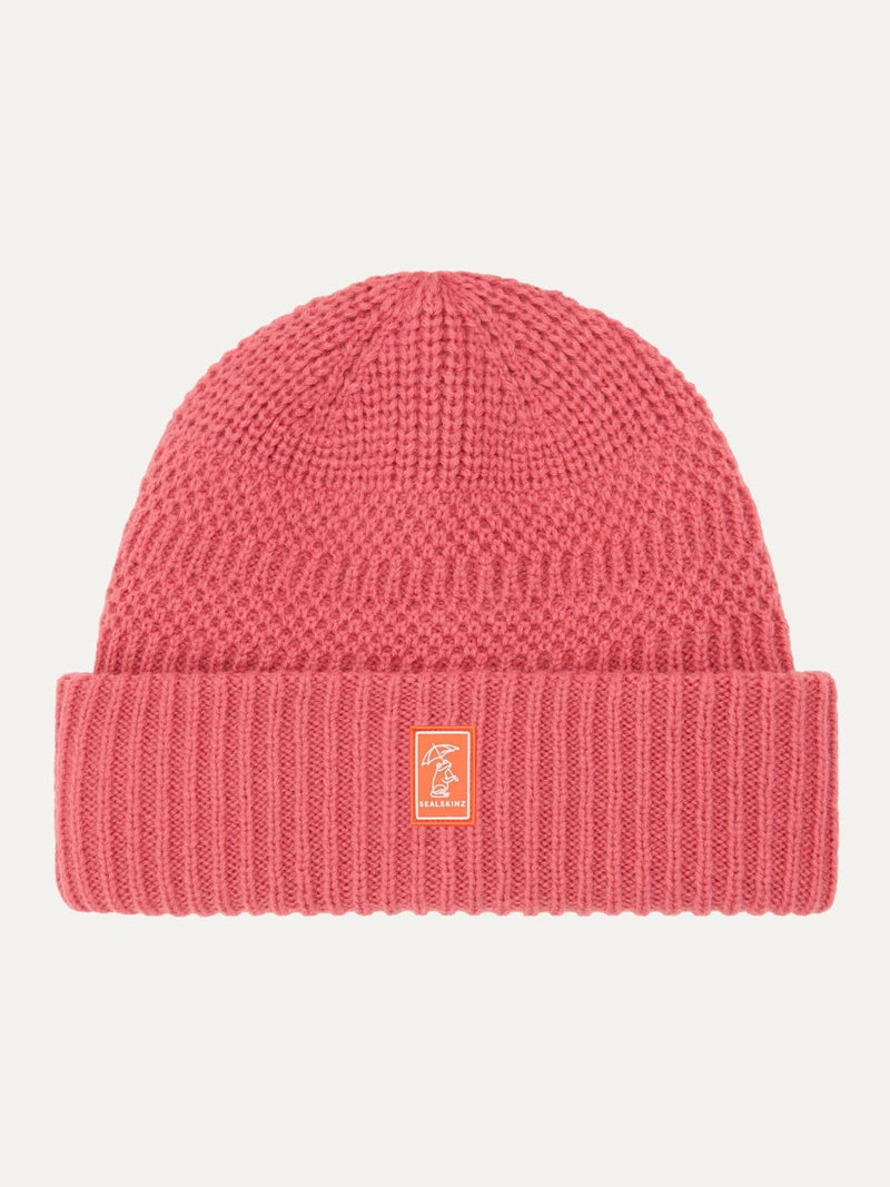 Sealskinz Pink Ruston Waterproof Cold Weather Roll Cuff Beanie