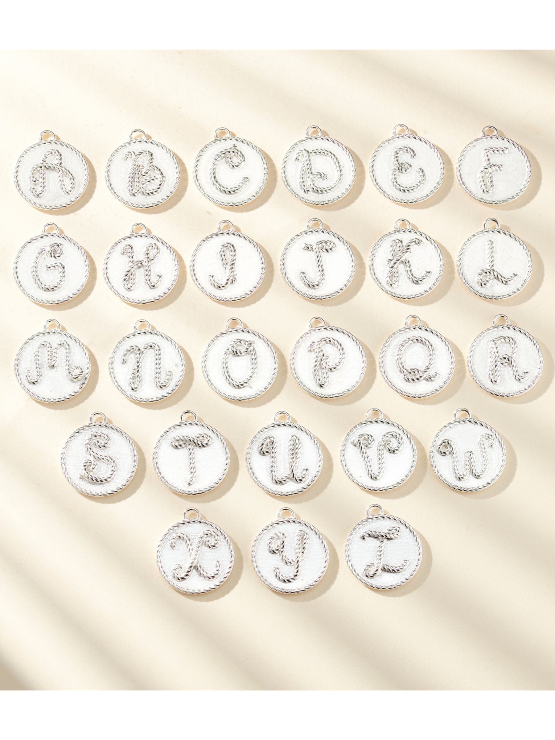 Posh Totty Designs rope initial disc necklace gold-plated - British product