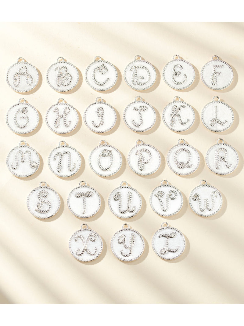 Posh Totty Designs rope initial disc necklace gold-plated - British product