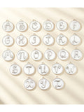 Posh Totty Designs rope initial disc necklace gold-plated - British product