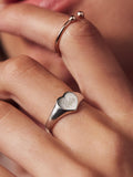 Posh Totty Designs engraved sterling silver heart signet ring - British product