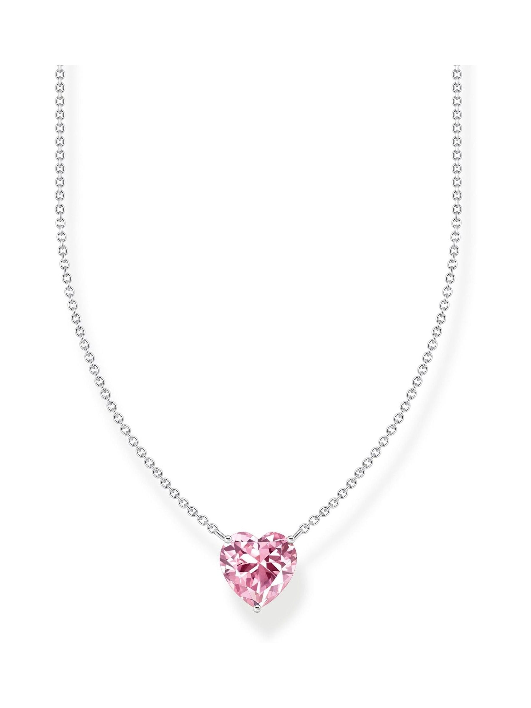 Thomas Sabo pink heart pendant necklace 40-45cm (British brand)