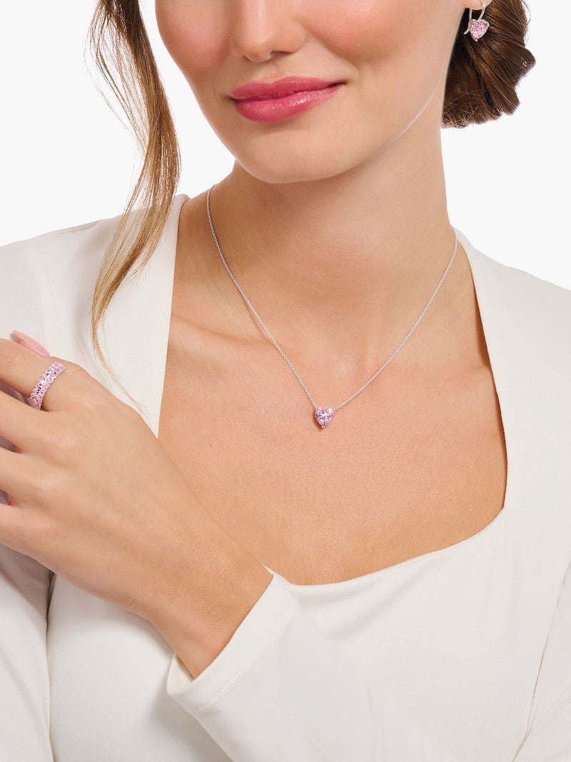 Thomas Sabo pink heart pendant necklace 40-45cm (British brand)