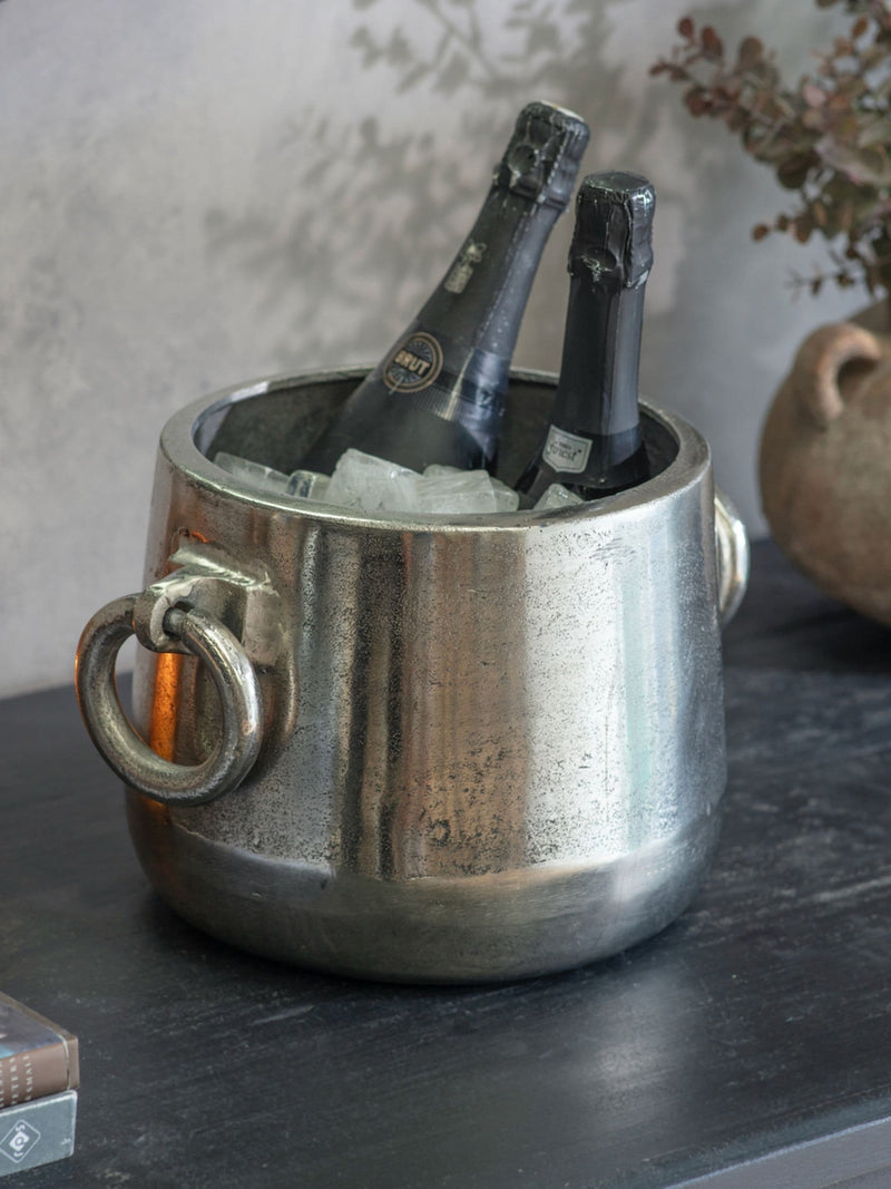 One.World Silver Smithfield wine cooler with ring handles, UK version