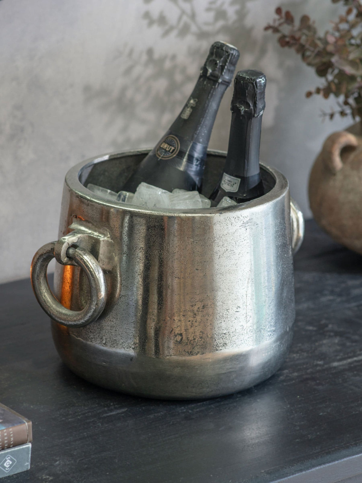 One.World Silver Smithfield wine cooler with ring handles, UK version