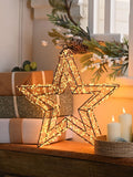 Pre lit LED Christmas star decoration 38cm (British brand)