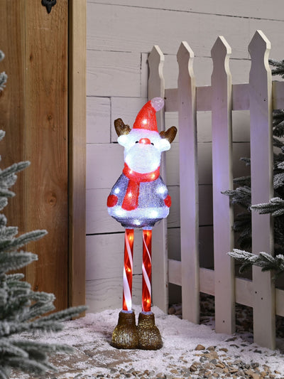 Next Lit Candy Cane Leg Reindeer Christmas Decoration 70cm- Buy online at McGrocer