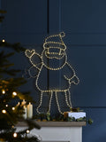 Dewdrop waving Santa silhouette 54x79cm - British product