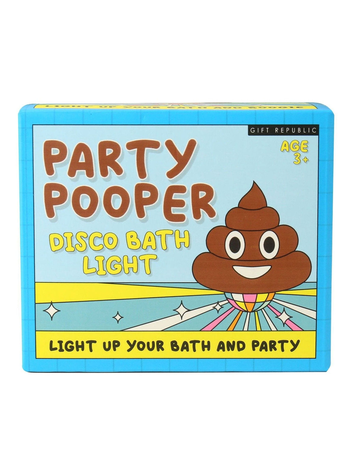 Gift Republic Party Pooper Disco Bath Light, imported from the UK