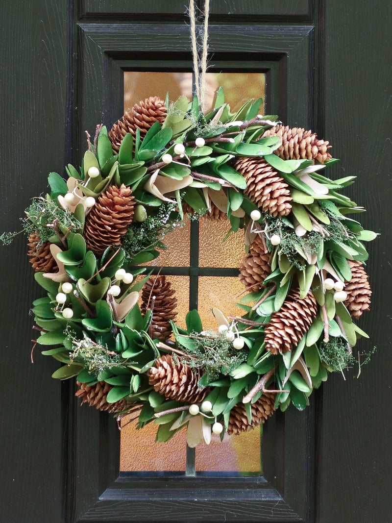 Dibor Evergreen Woodchip wreath 36cm, UK version
