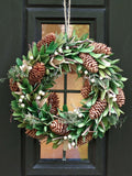 Dibor Evergreen Woodchip wreath 36cm, UK version