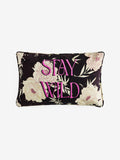 Rockett St George pink embroidered slogan cushion 30x50cm - British product
