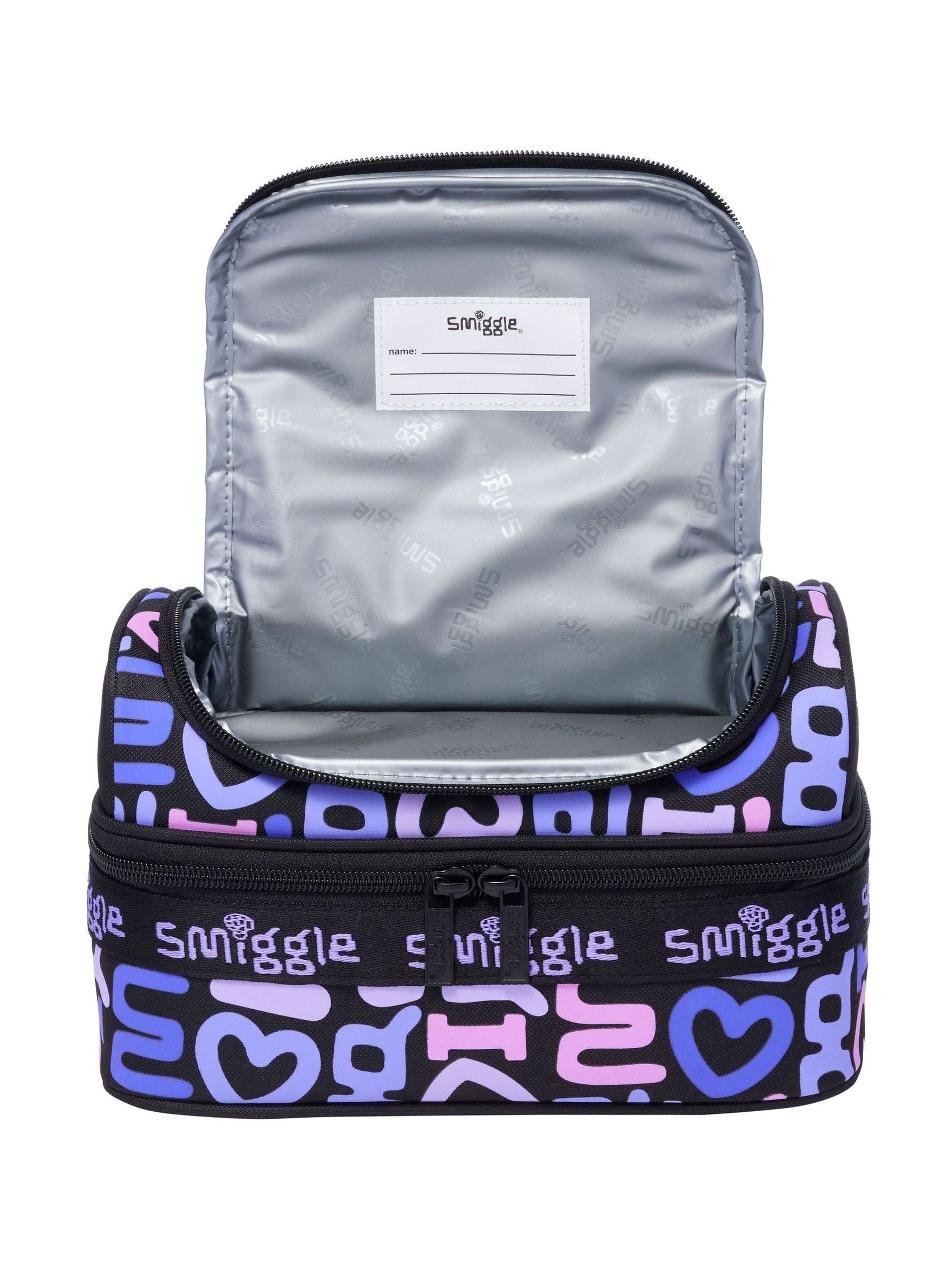 Smiggle Purple Smiggler Double Decker Lunchbox - British product