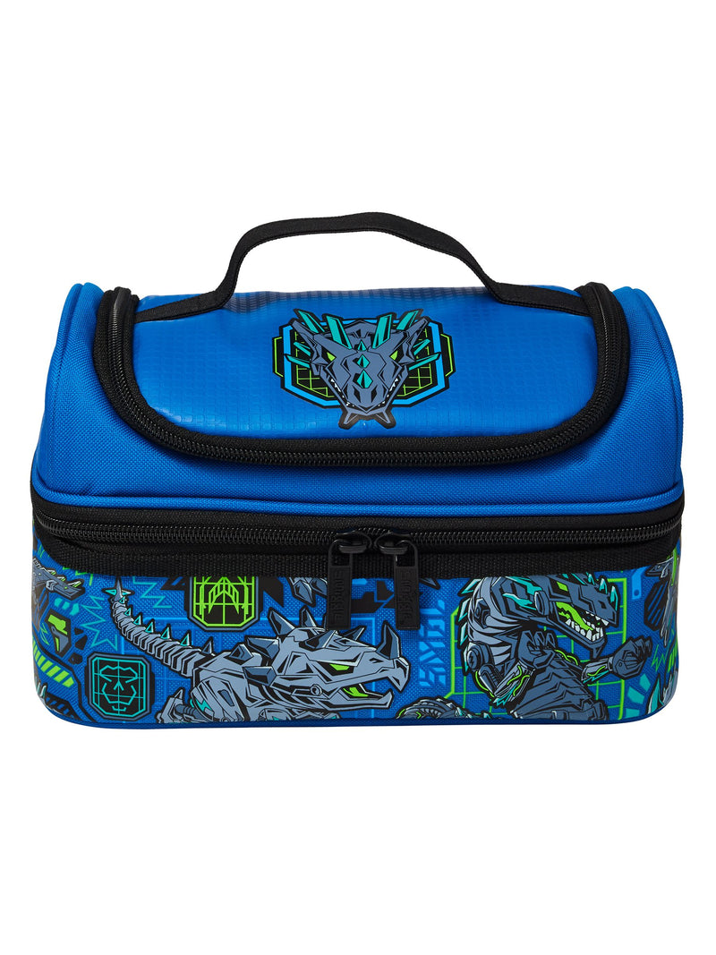 Smiggle All Stars Large Double Decker Lunchbox Black/Blue
