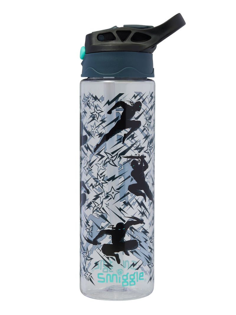 Smiggle Black All Stars Flip Top Plastic Drink 650Ml Bottle