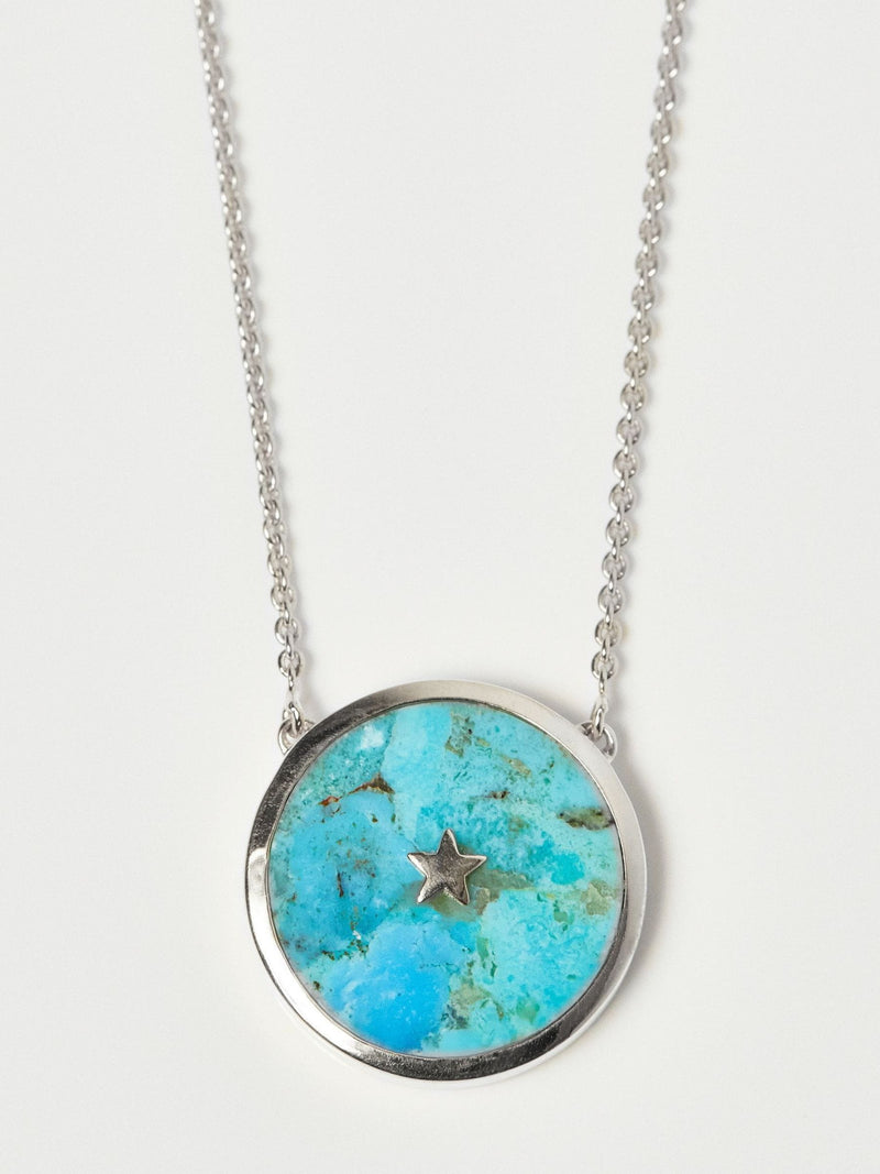 Carrie Elizabeth turquoise pendant necklace 14k gold vermeil (British brand)