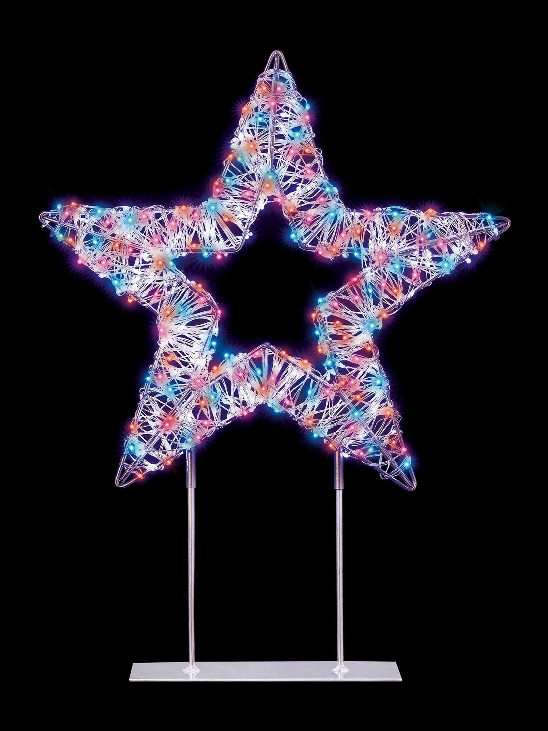 Premier Decorations table top star with 720 rainbow LEDs 45cm (British brand)