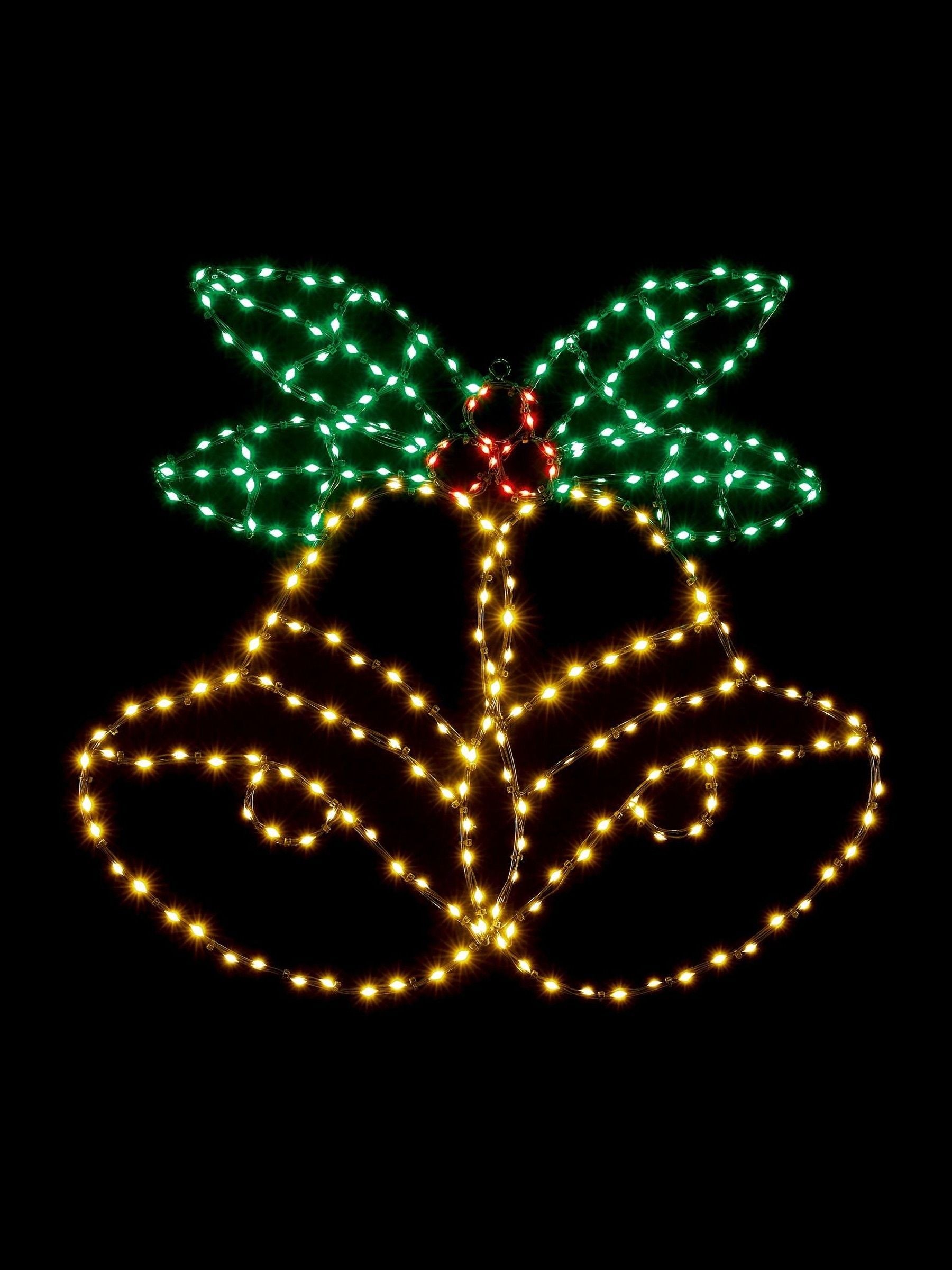 Premier Decorations Bells & Holly Flexibrights 56cm - British product