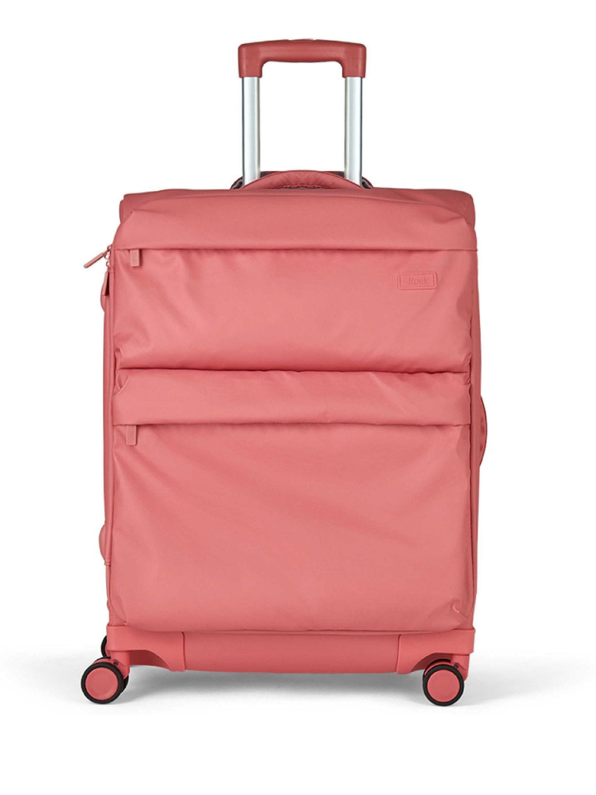 Rock Luggage Juniper medium suitcase in coral orange, UK version