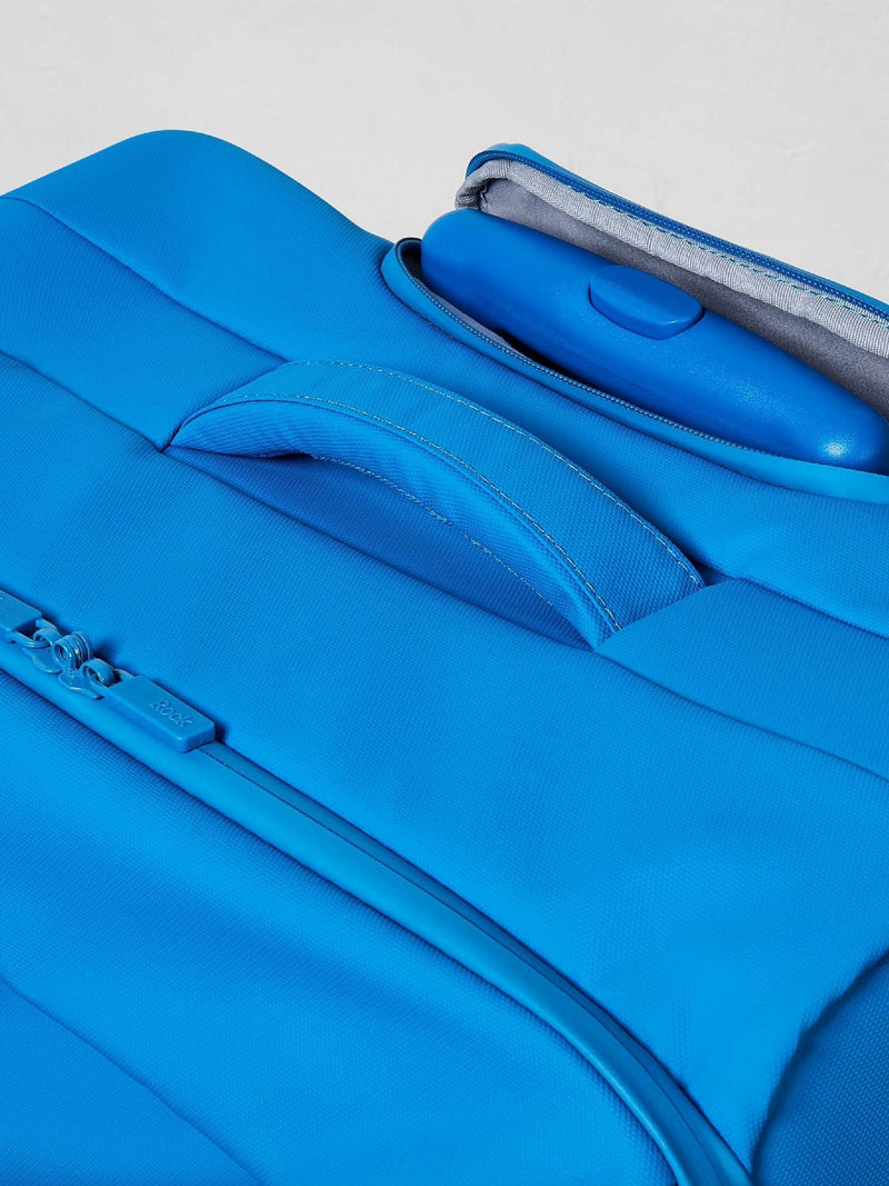 Rock Blue Juniper large suitcase, durable TPU polyester (British brand)
