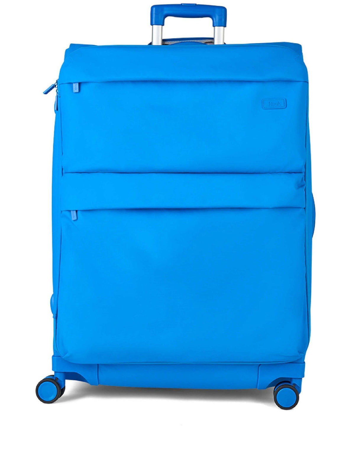 Rock Blue Juniper large suitcase, durable TPU polyester (British brand)