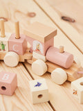 Personalised Flopsy Bunny pull-along train by My 1st Years, imported from the UK