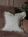 Ellenvale Interiors Brown Hallie Stripe Ruffle 45 x 45cm Cushion Cover