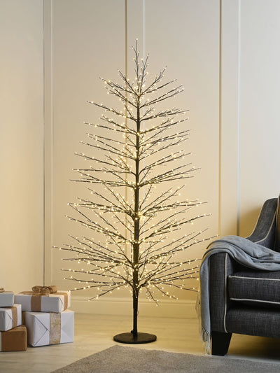 Next Festive Black Pre-lit Twig Christmas Tree - 4ft- Buy online at McGrocer