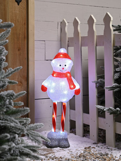 Next Lighted Candy Cane Leg Snowman Decoration 70cm- Buy online at McGrocer