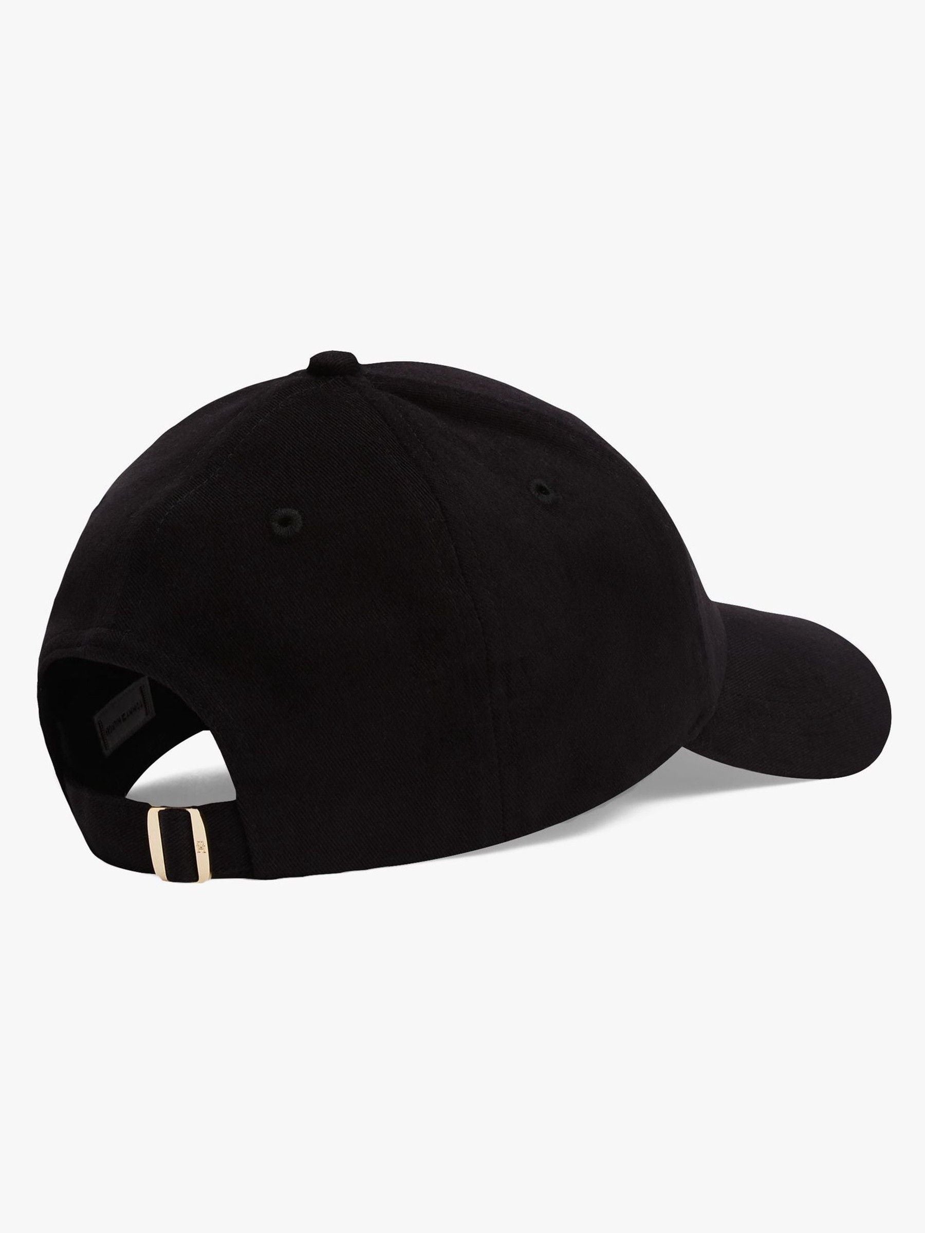 Tommy Hilfiger Black Monogram Twill Baseball Cap