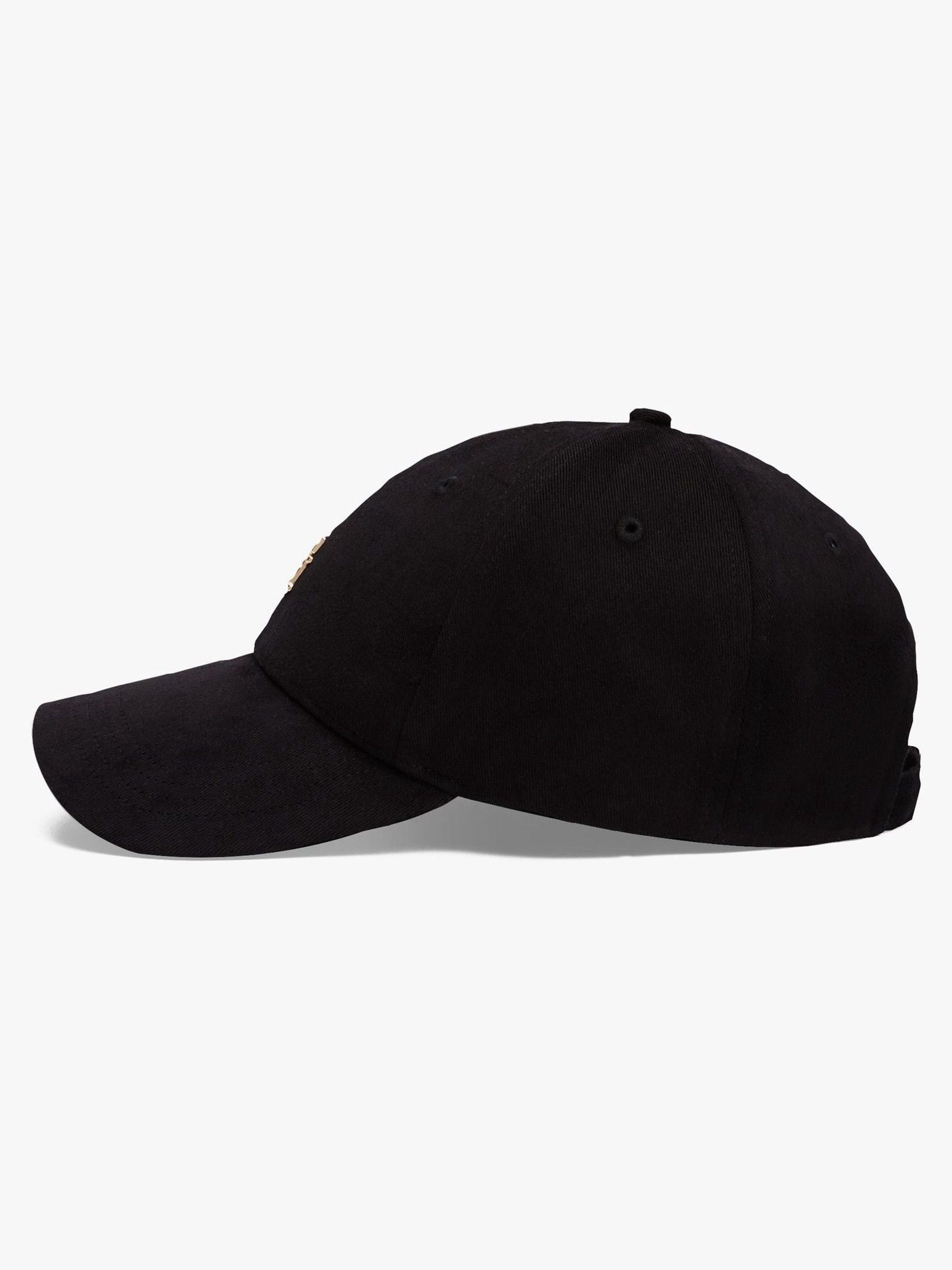 Tommy Hilfiger Black Monogram Twill Baseball Cap