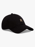 Tommy Hilfiger Black Monogram Twill Baseball Cap