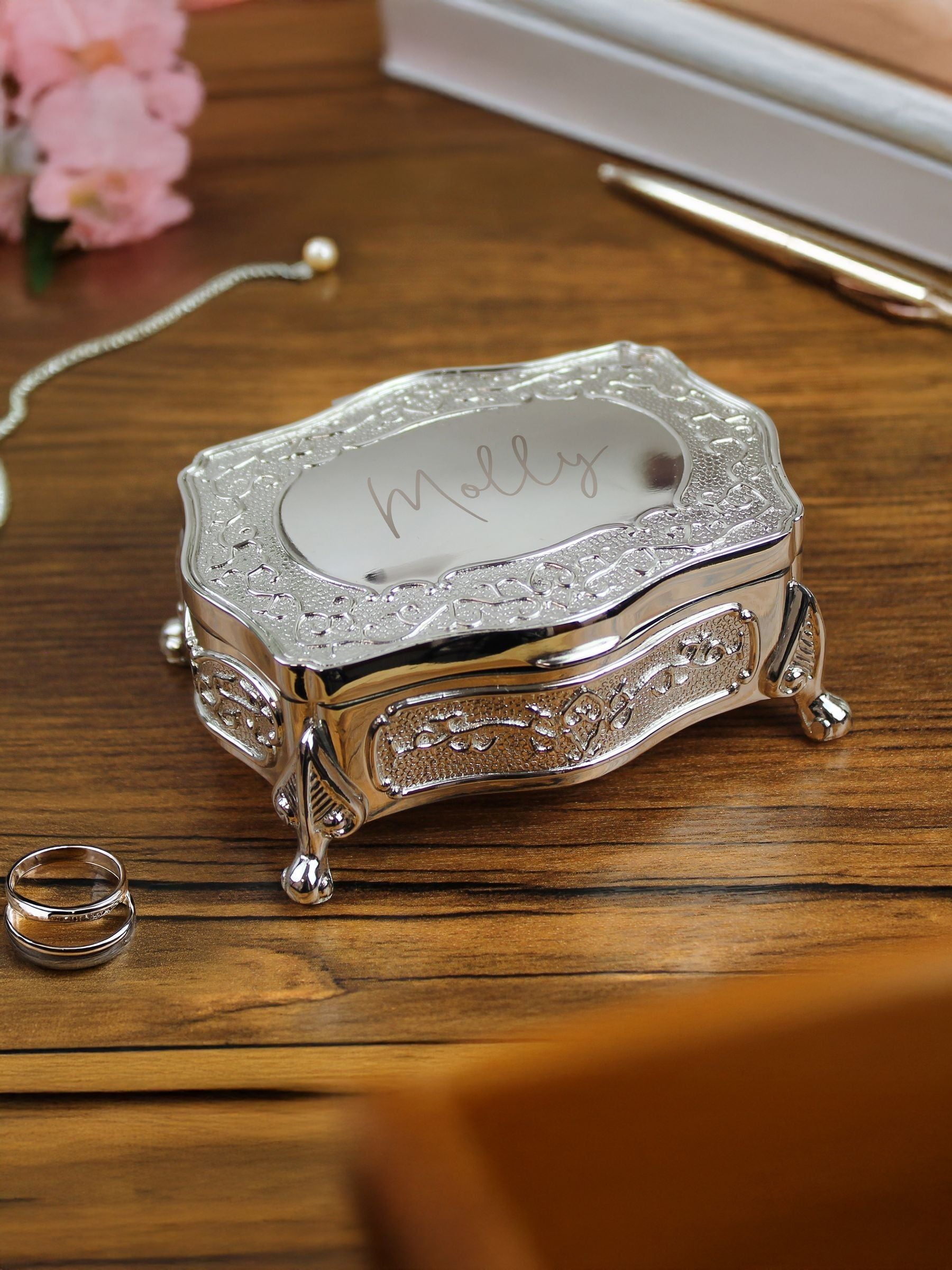 PMC personalised trinket box, imported from the UK