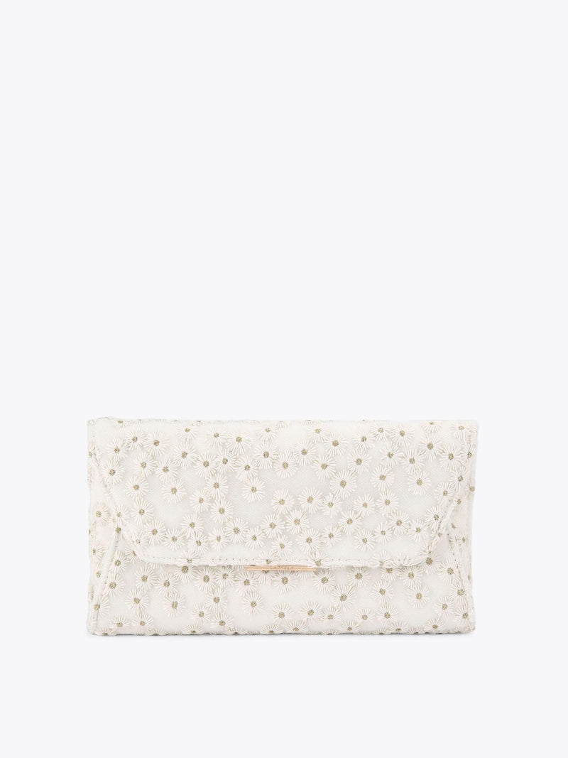 Carvela White Spirit Daisy clutch bag 14cm, UK version