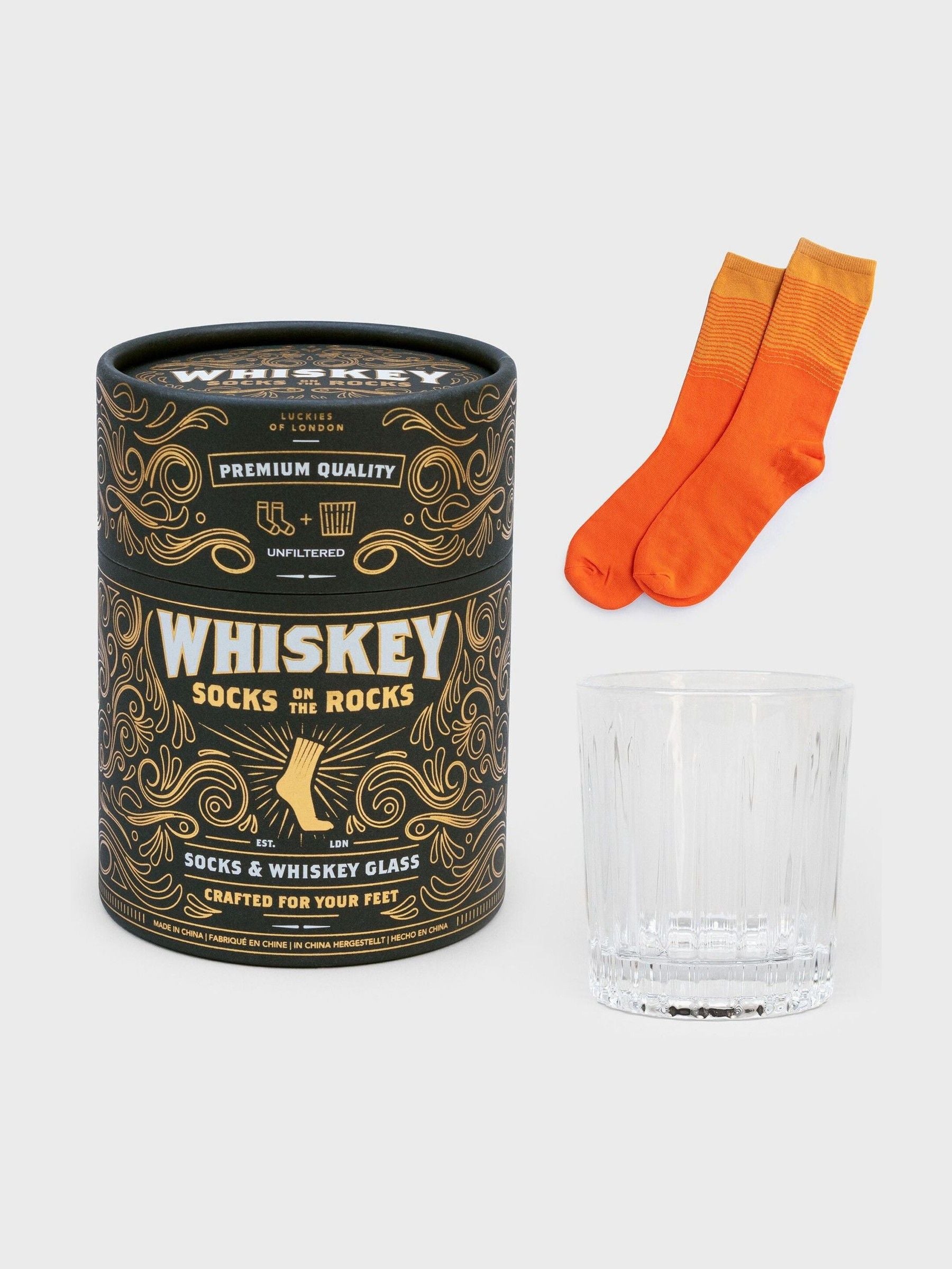 Suck UK Whiskey Socks On The Rocks glass decanter, UK version