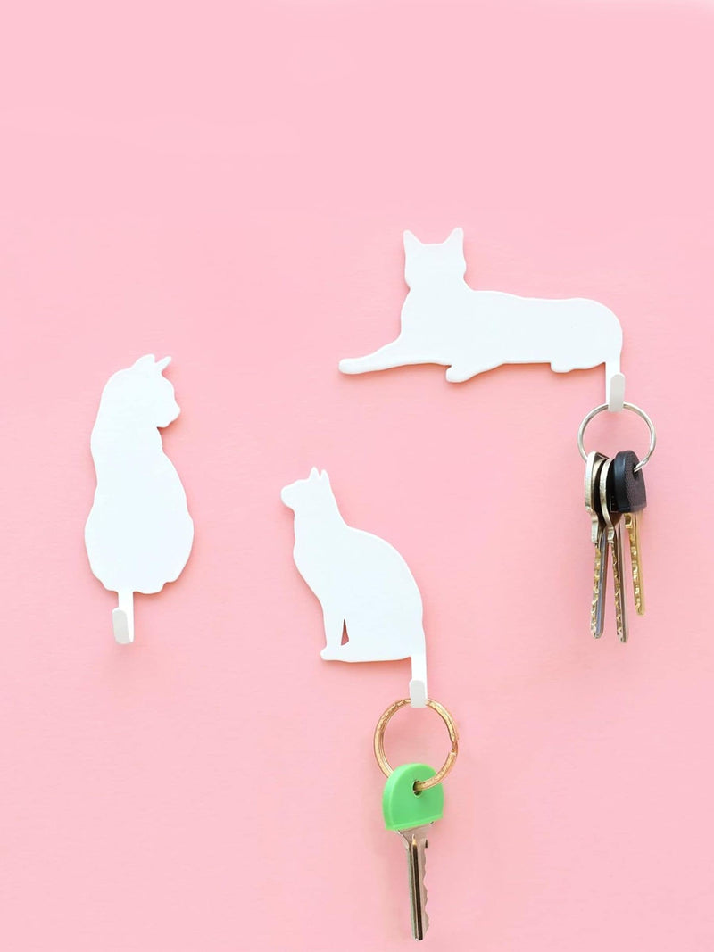 Suck UK cat silhouette wall hooks set of 3, UK version