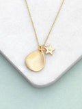 Treat Republic personalised matte star and drop necklace (British brand)