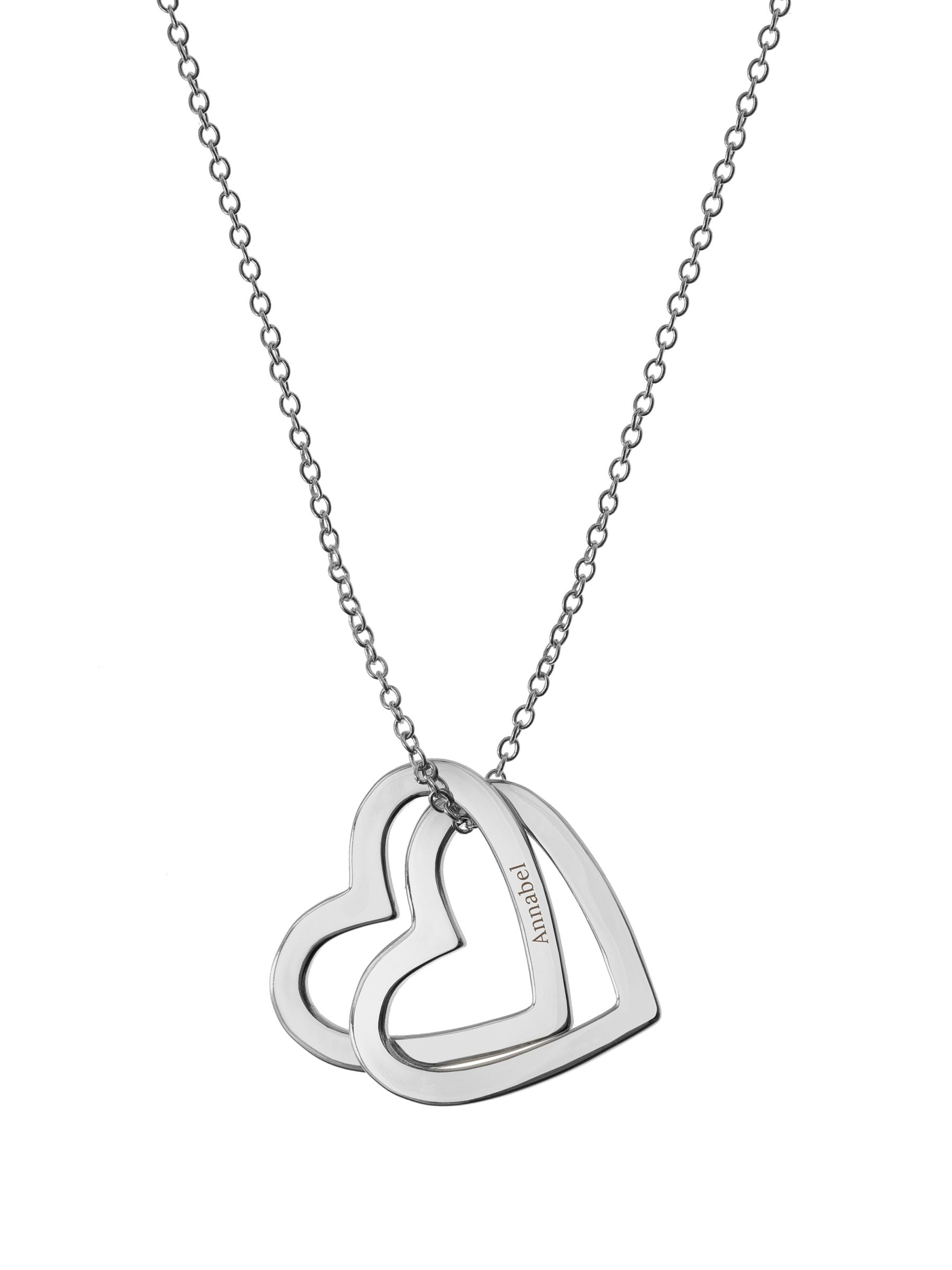 Treat Republic personalised entwined hearts necklace, imported from the UK