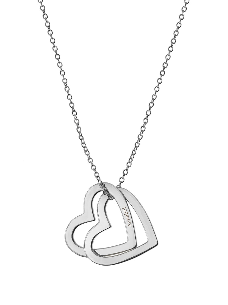 Treat Republic personalised entwined hearts necklace, imported from the UK