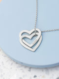 Treat Republic personalised entwined hearts necklace, imported from the UK