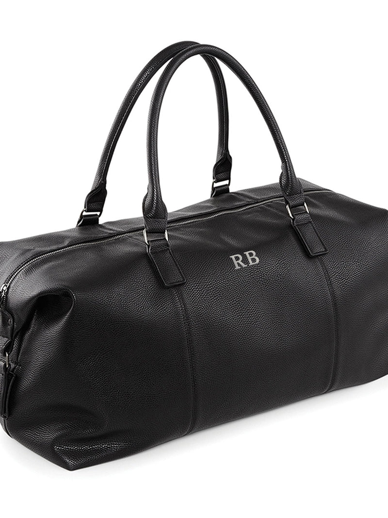 Treat Republic monogrammed weekender holdall black - British product
