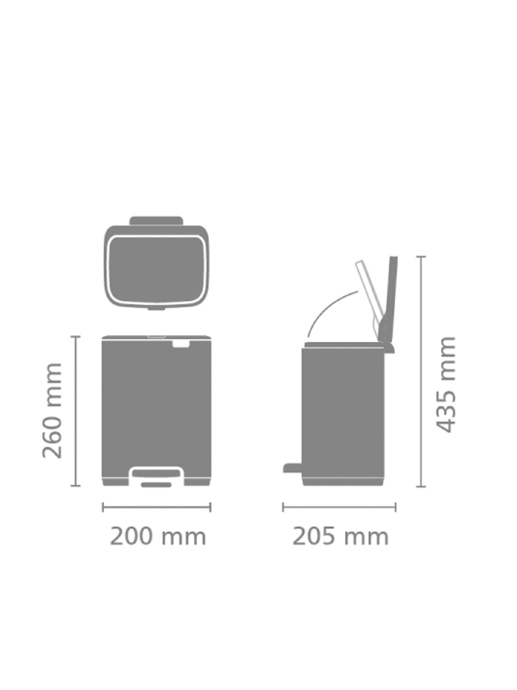 Brabantia Matt Steel Fingerprint Proof Bo Pedal Bin 4L