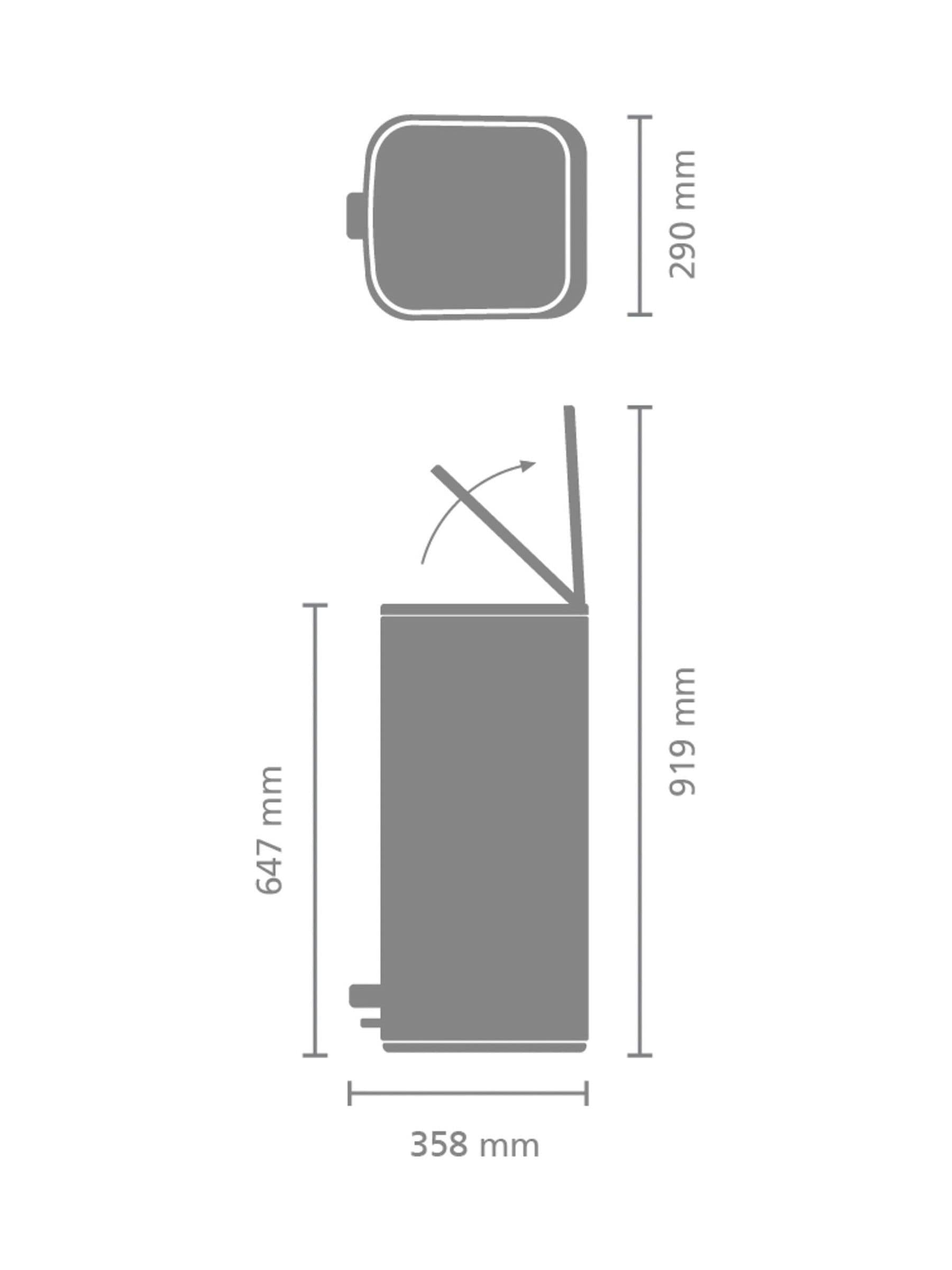 Brabantia Bo pedal bin mineral infinite grey 30L, UK version