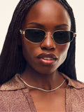 QUAY Gold sunglasses metal frame polycarbonate lenses, imported from the UK